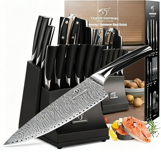 CutleryPro® Ultra-Sharp Kitchen Knife Set – Slice Tomatoes Like Butter, Conquer Frozen Meats & Turn Meal Prep Into a Playful Culinary Adventure | High-Carbon Stainless Steel, Ergonomic Grip, Rust-Resistant