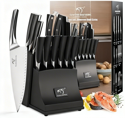 CutleryPro® Blade Brigade: Ninja-Sharp 5-Piece Kitchen Knife Set – Conquer Tough Meats, Tame Tricky Veggies & Rule Your Kitchen Kingdom!